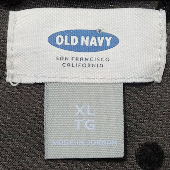 Old Navy XL Black Velvet Swiss Dot Dress Long Sleeve Polka Dot Coquette Twee - Picture 4 of 8